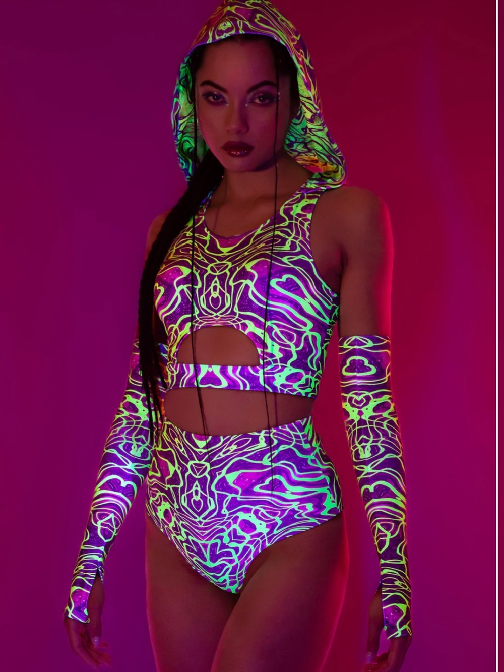 NEW badinka 2 piece rave festival set